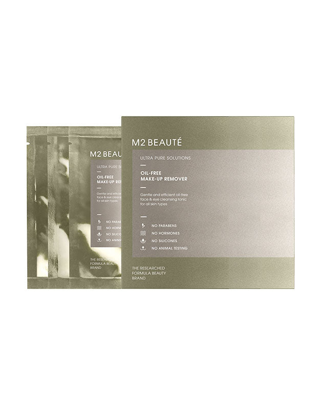 M2 Beaute Oil-Free Eye Make Up Remover Sachets - 5pc