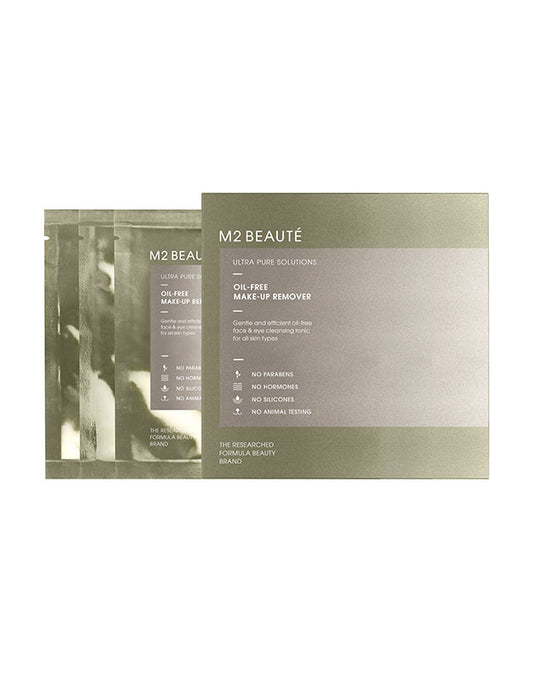 M2 Beaute Oil-Free Eye Make Up Remover Sachets - 5pc