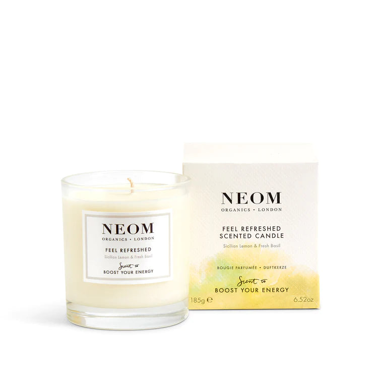 Neom Organics London – Feel Refreshed Scented Candle- Scent to Boost Your Energy (1 wick)